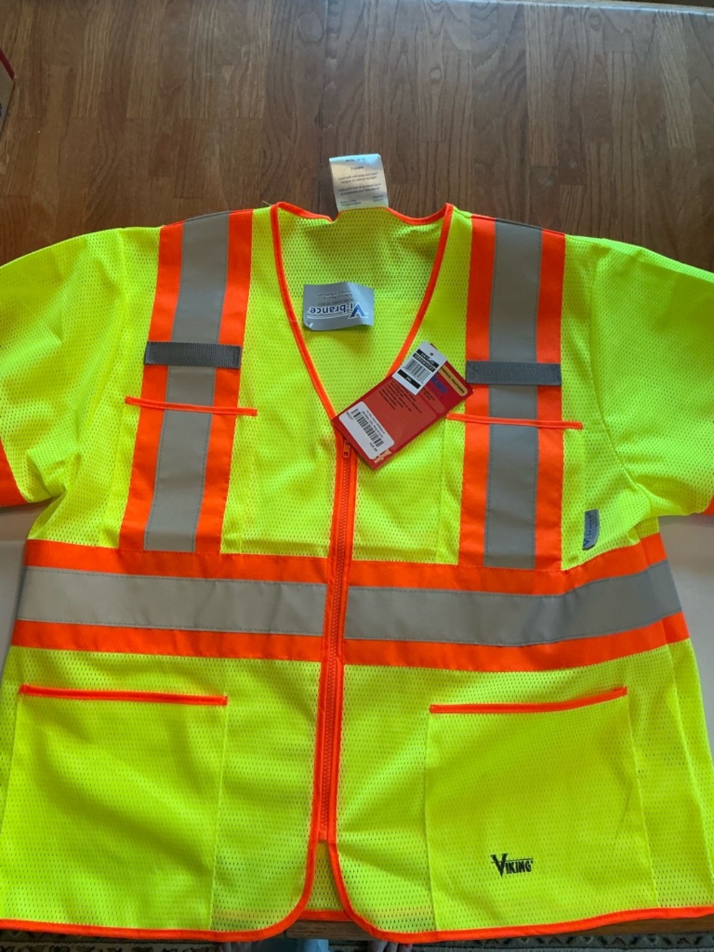 Viking High-Visibility Yellow Safety Vest with Reflective Stripes